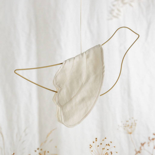 Lin Francais Bird Mobile in White by Nobodinoz