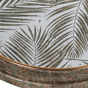 Ensemble de deux tables gigognes en feuilles de palmier