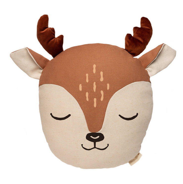 Sleepy Deer Cushion by Nobodinoz