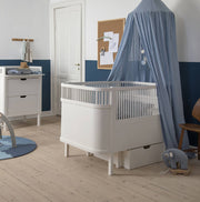 White Baby And Junior Cot Bed by Sebra