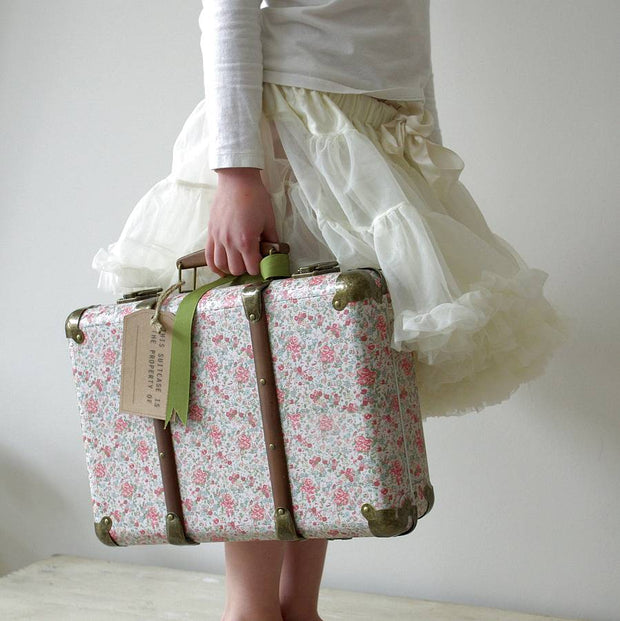 Vintage Style Floral Suitcase