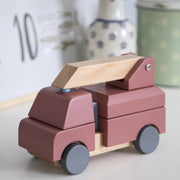 Wooden Fire Truck Stacking Toy by Sebra