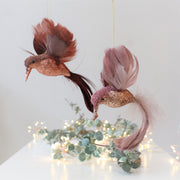 Pair Of Beaded Hummingbird Decorations