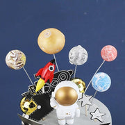 Set Of Five Planet Cake Toppers