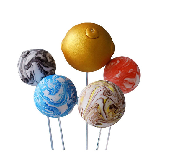 Ensemble de cinq décorations de gâteau planète