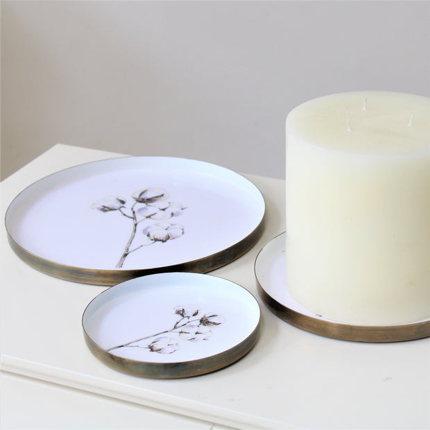 Decorative Enamel Candle Plate