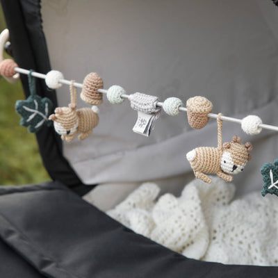 Crocheted Woodland Pram Chain by Sebra