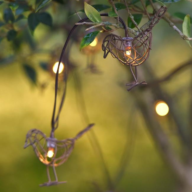 Indendørs, udendørs krans af LED Robin-lys