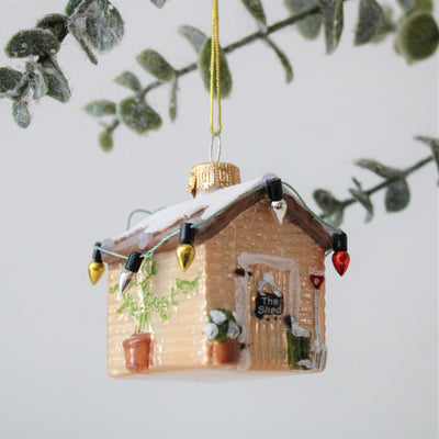 Mini abri de jardin, décoration d'arbre de Noël