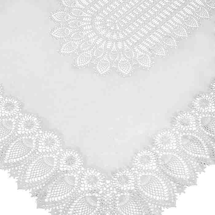 Tuscany Bistro Lace Vinyl Tablecloth / White