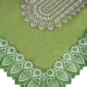 Tuscany Crochet Lace Vinyl Tablecloth / Green